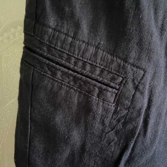 Vince Belted Linen Blend Trousers - Picture 4 of 8